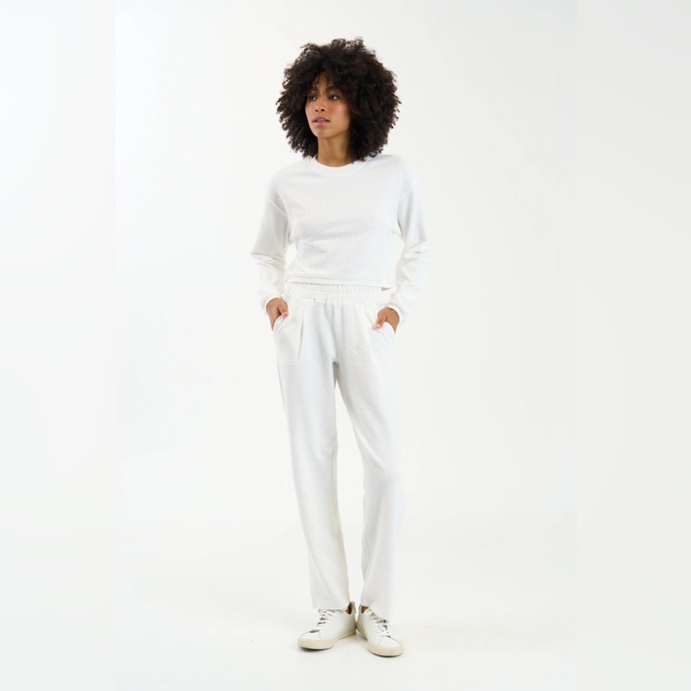 Sundays White Pasha Pant and Ojai Pullover Matching Set